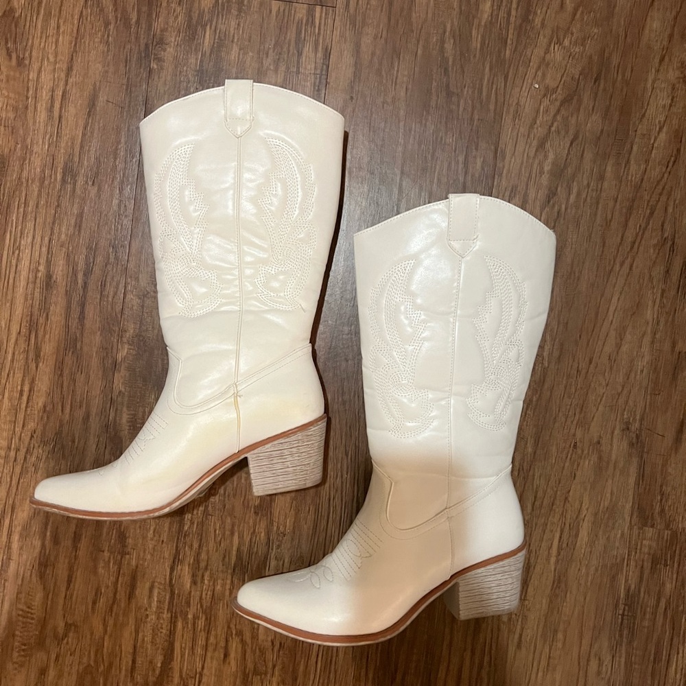 White cowboy boots